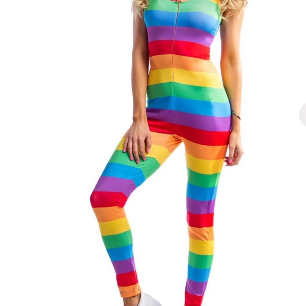 Tipsy Elves Rainbow Striped Body Suit